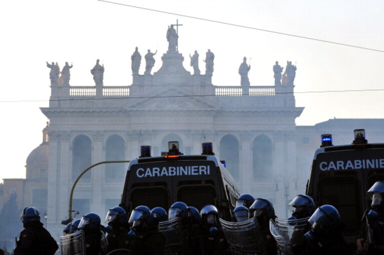 gli scontri nella capitale