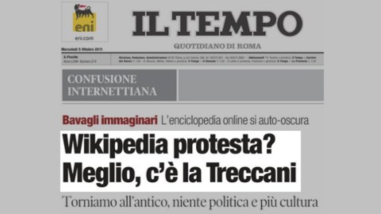 Il quotidiano propone di ritornare alla Treccani