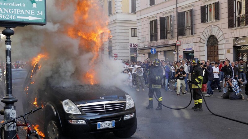 Manifestazione contro la crisi