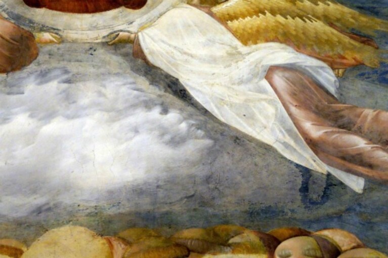 Nascosto per otto secoli ed individuato dalla medievista Chiara Frugoni: è un diavolo che emerge dalle nuvole in un affresco di Giotto nella basilica superiore di San Francesco ad Assisi.