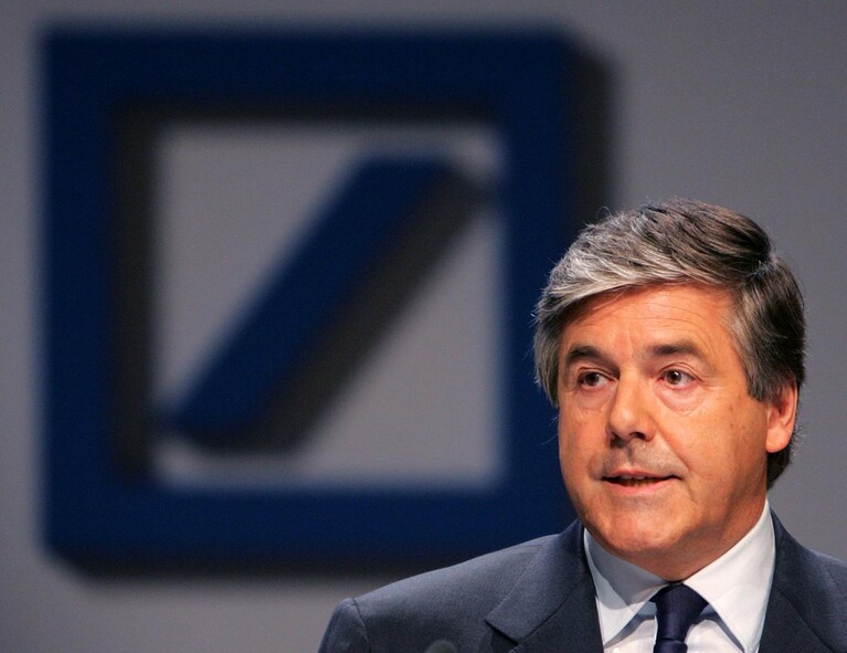 Il presidente Josef Ackermann