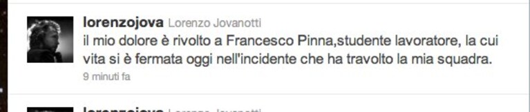 tweet 1 di jovanotti