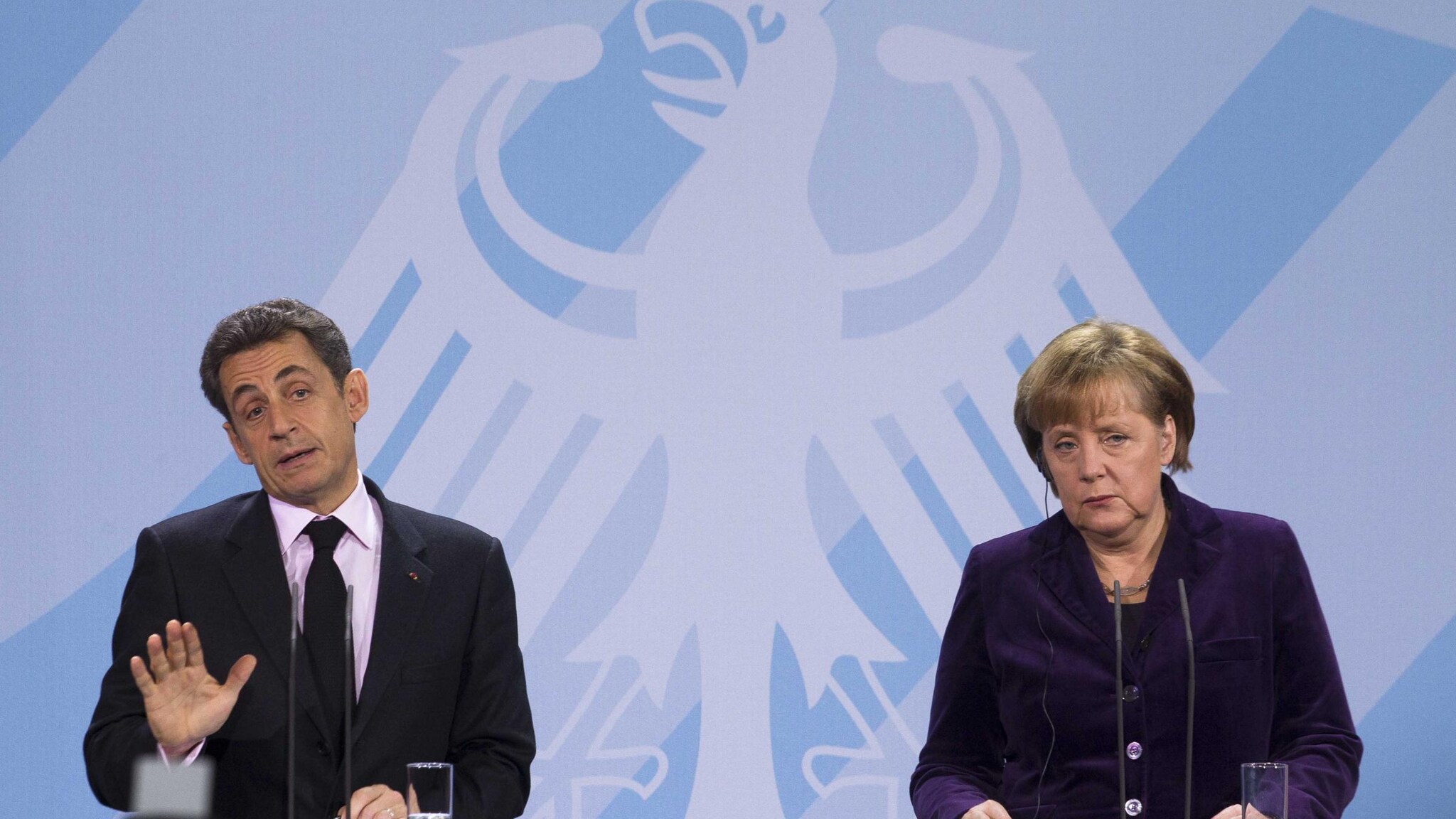 Conferenza stampa Angela Merkel - Nicolas Sarkozy