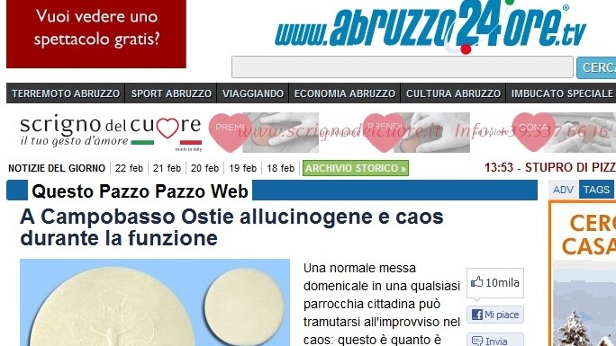 Ostia allucinogena a Campobasso