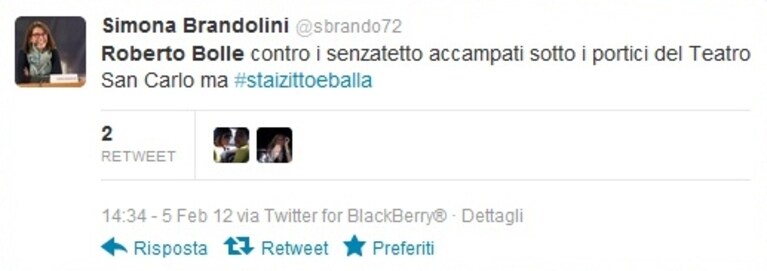 Roberto Bolle su Twitter
