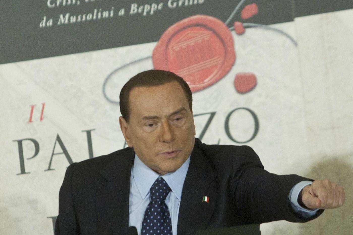 Berlusconi alla presentazione libro "Il Palazzo e la Piazza" di Bruno Vespa
