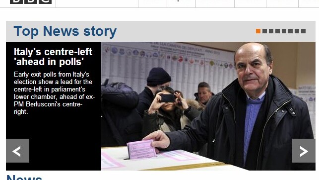 I giornali e le televisioni estere rilanciano i primi istant poll relativi alle elezioni politiche in Italia. Il contenuto è pressoché univoco: “Ha vinto Bersani”.