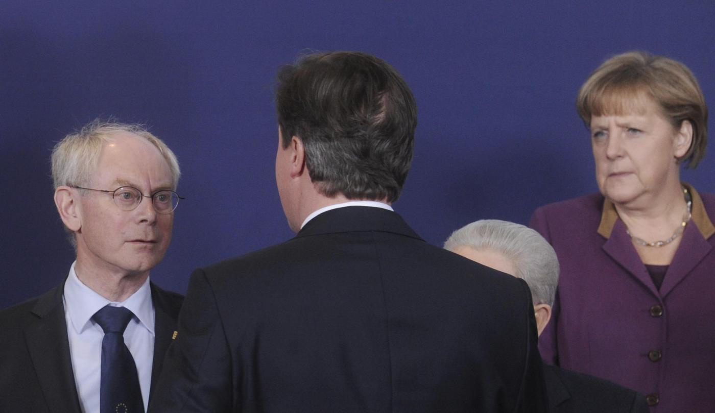 Angela Merkel, Herman Van Rompuy, David Cameron