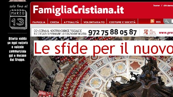 Si intitola così un commento apparso sul settimanale che dedica un dossier alle sfide che attendono il successore di Papa Benedetto XVI. Una istanza fortemente avvertita è la liberazione del Pontificato da ogni legame con la finanza.