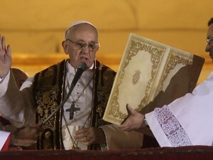 Il nuovo Papa Jorge Mario Bergoglio con il nome di Francesco I