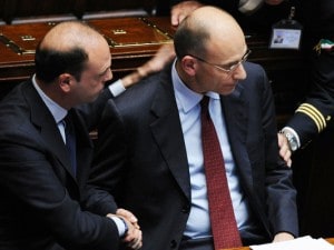 Enrico Letta con Angelino Alfano