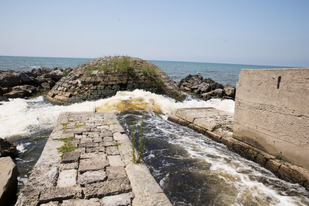 la foce del depuratore di Cuma