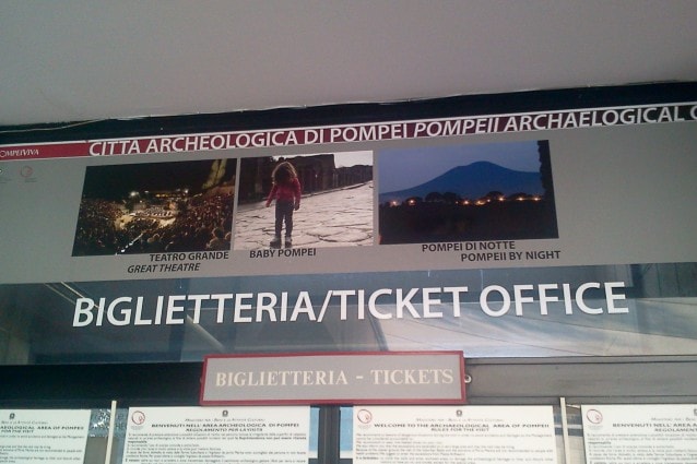 biglietteria ingannevole di Pompei