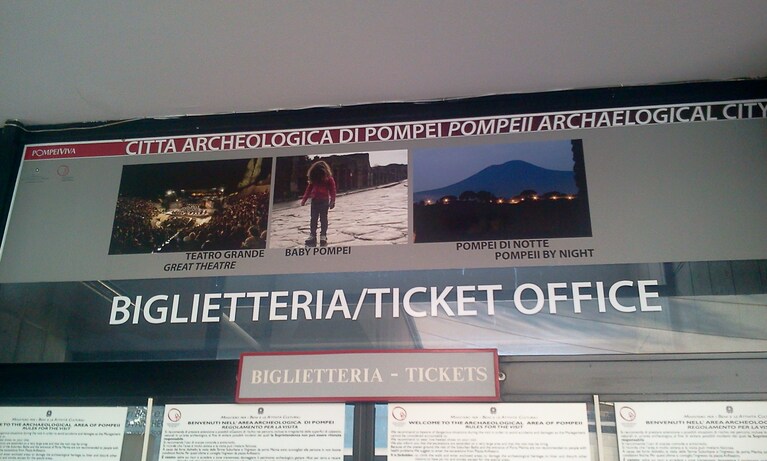 biglietteria ingannevole di Pompei