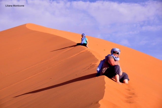 Dune di sabbia nel deserto del Sahara