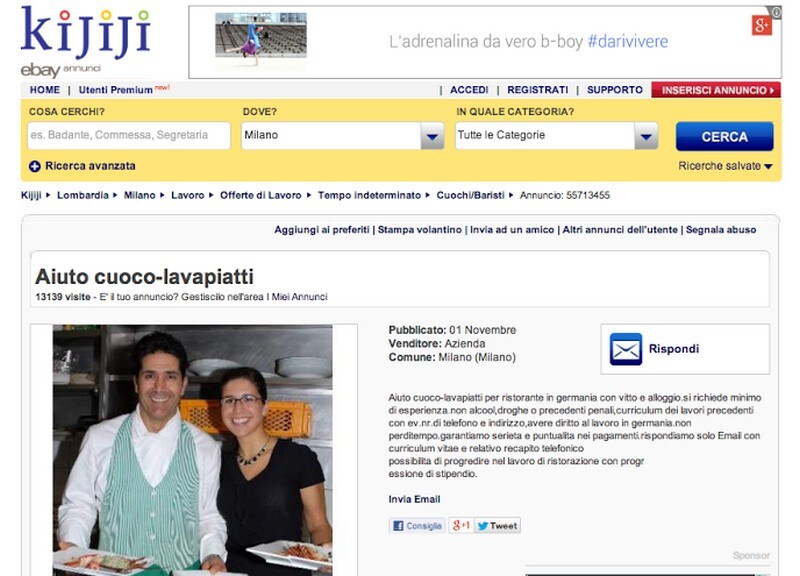 Posto di lavapiatti in Germania, si