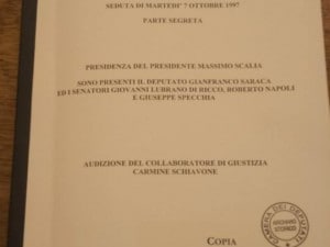 Le dichiarazioni di Schiavone alla Commissione Parlamentare