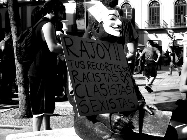 Manifestazione per l\'anniversario del 15M, Malaga - Immagini