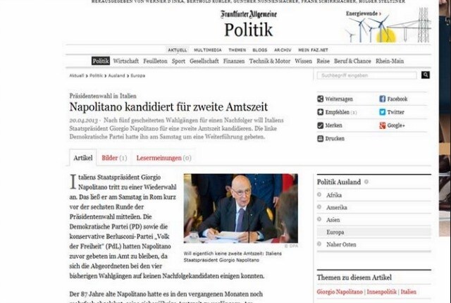 Il giornal tedesco Politik