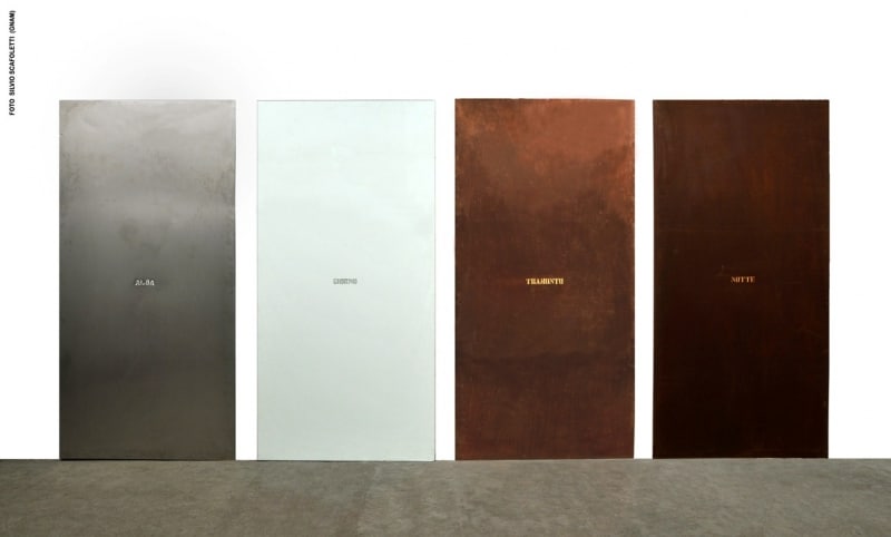 Eliseo Mattiacci, Alba, giorno, tramonto, notte, 1975 – 1976