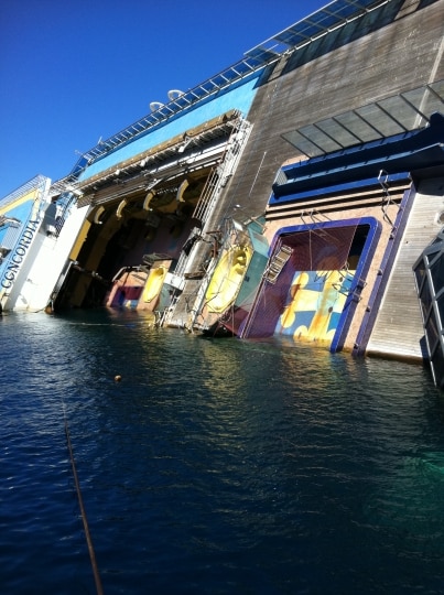 Nella Costa Concordia all\'Isola del Giglio