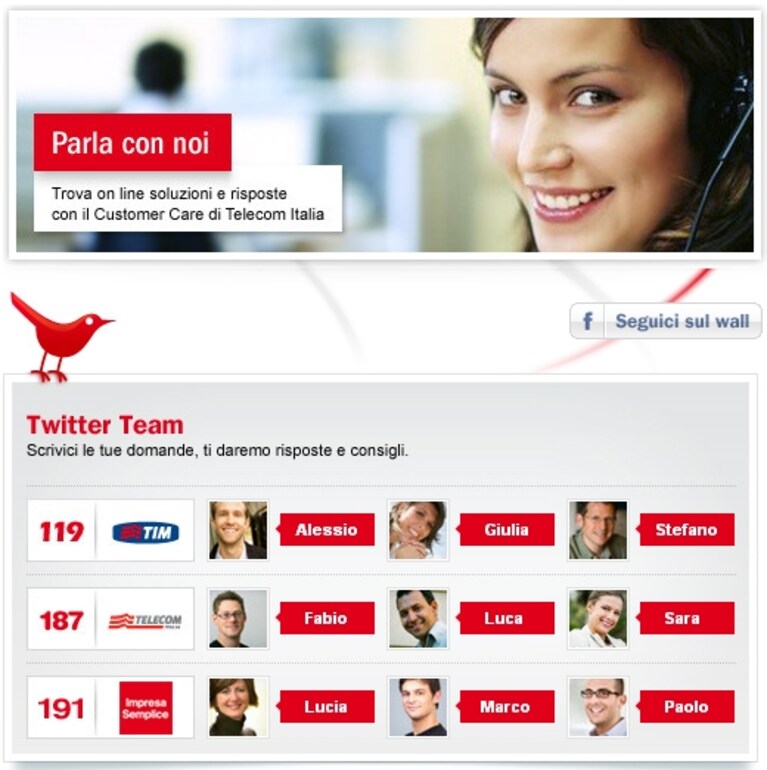 Telecom: Assistenza su Twitter