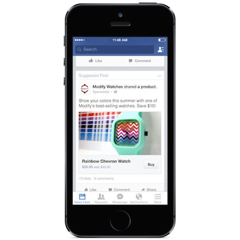Facebook Pulsante Compra