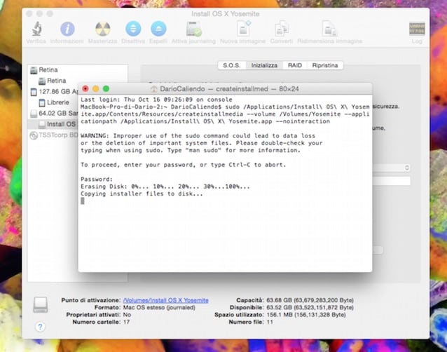 Mac os x yosemite usb boot windows