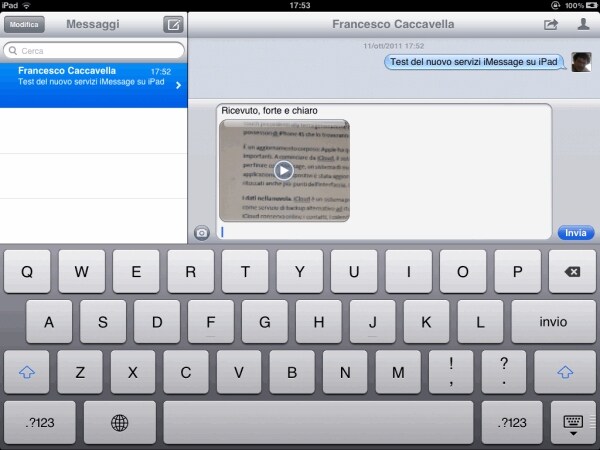 Il servizio iMessage che permette di inviare messaggi stile SMS anche da iPad  