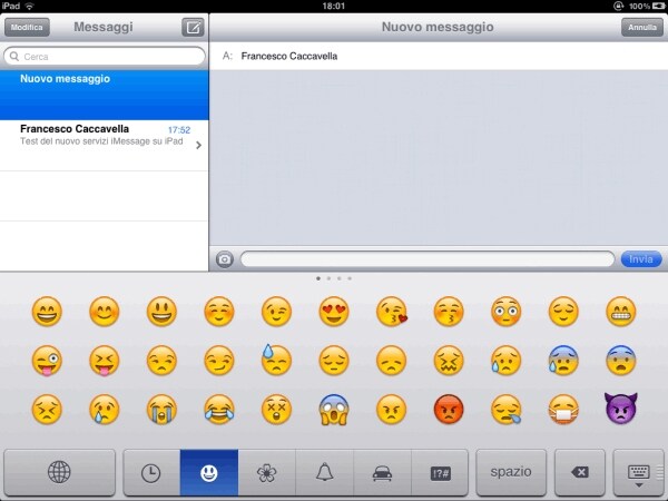 La tastiera Emoji integrata direttamente in iPad