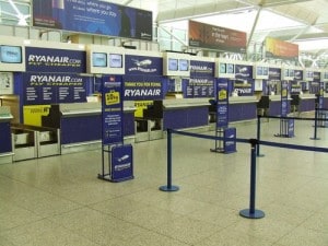 Verso l'imbarco con la compagnia low cost Ryanair