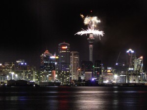 Primo Capodanno nel mondo a Auckland