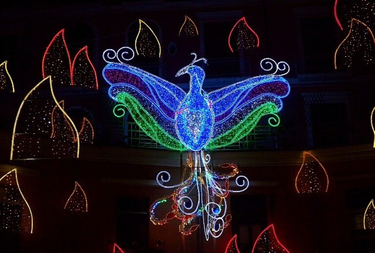 Salerno natale 2011 luci d'artista fenice