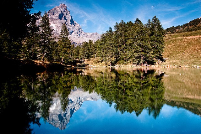 cervinia natale lago blu