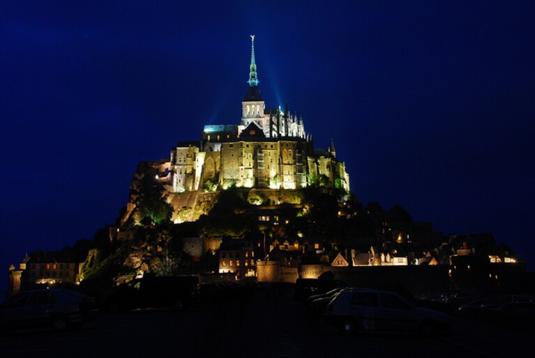 Mont Saint-Michel, notturna