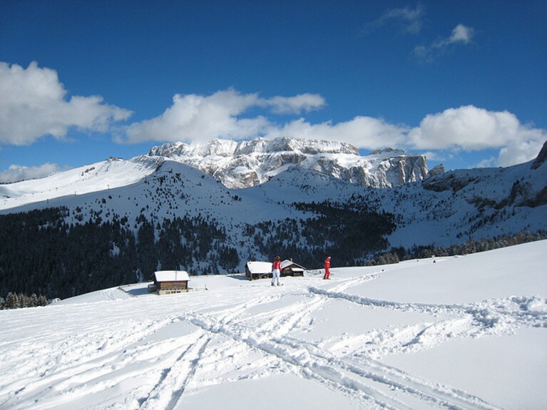 piste da sci in Val gardena