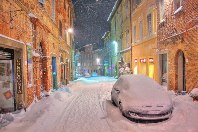 Città delle Pieve in inverno