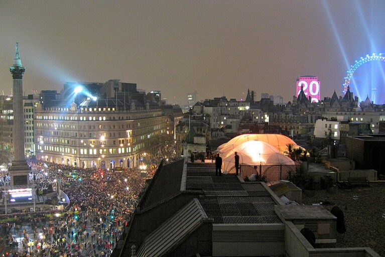 Trafalgar Square a Capodanno