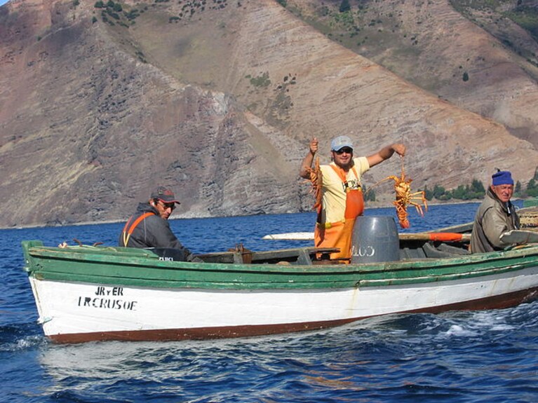Isola di Robinson Crusoe, la pesca delle aragoste