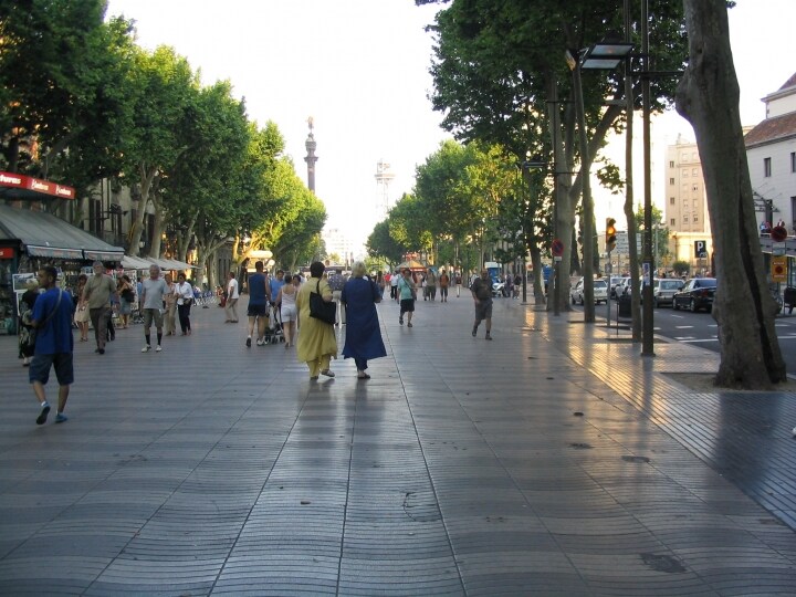 Un momento di tranquillità su Las Ramblas