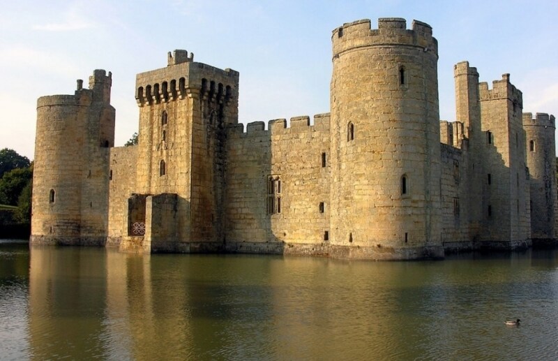 Bodiam castle nell\'East Sussex (Inghilterra)