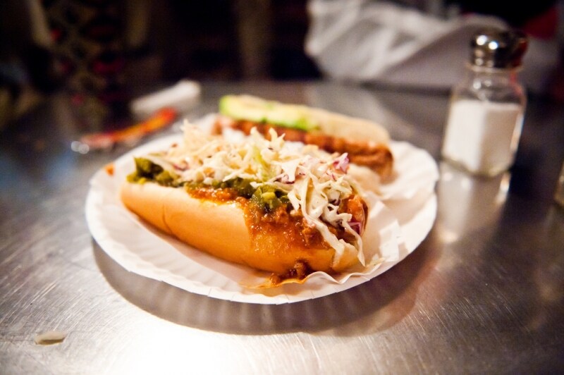 Hot dog in strada