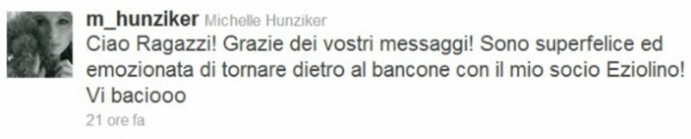 michelle hunziker su twitter