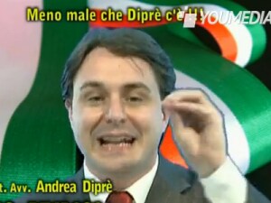 Andrea Diprè, il critico d'arte diventato celebre in Rete per le sue interviste impossibili, propone il suo progetto politico con un unico punto in programma: "Trasformare l'utopia in realtà". Non si è capito ancora in che modo ma c'è chi teme possa portare con se' anche Paniccia e le sorelle Poliseno.