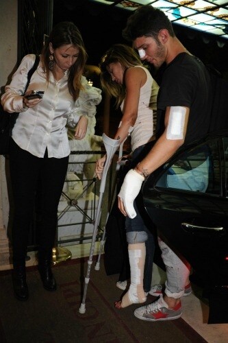 Belen Rodriguez dopo l\'incidente