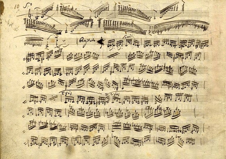 Capricci per violino di Niccolò Paganini, pagina autografa, 1816