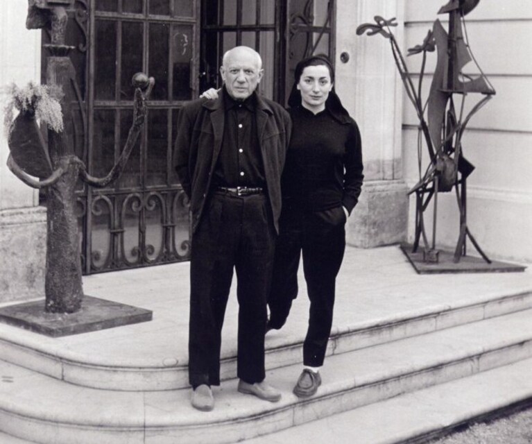 Picasso con la moglie Jaqueline