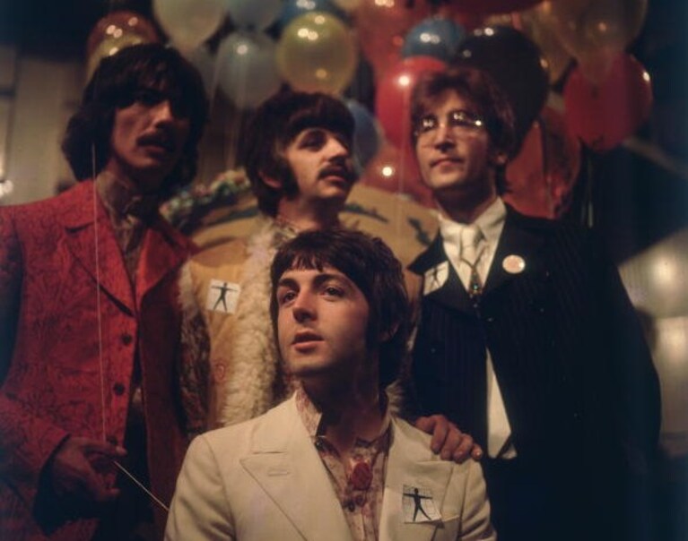 i "Fab Four": George Harrison, Ringo Starr, John Lennon e Paul McCartney