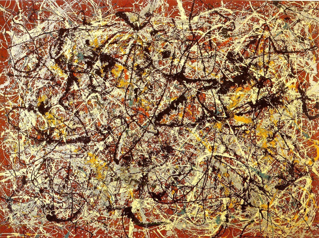 Un’opera della collezione: Jackson Pollock, Mural on Indian red ground