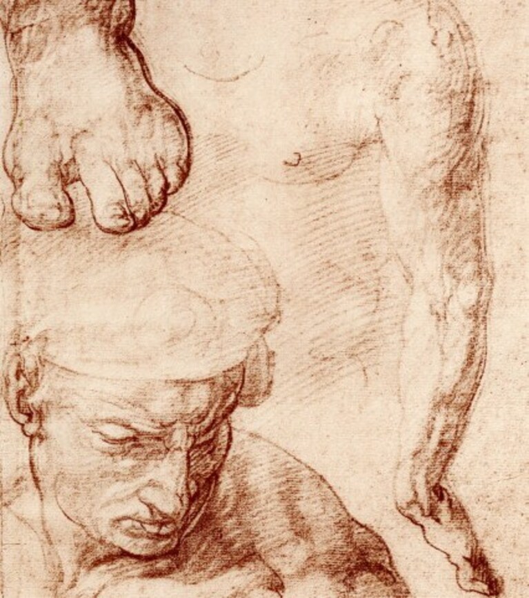 studio di proporzioni per le figure del Giudizio Universale
